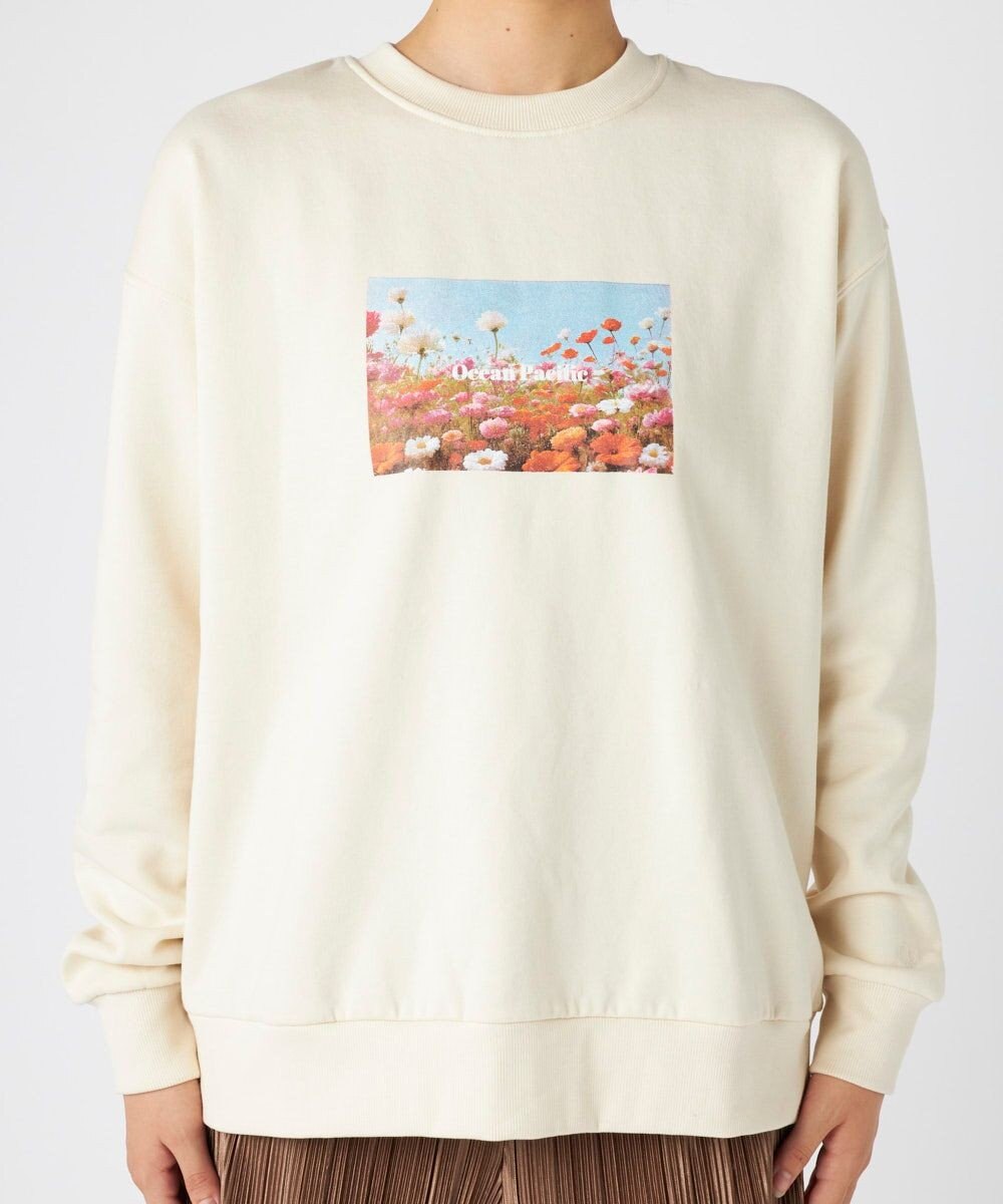 OP／FILA 【ocean pacific】Daily Cozy/あったか裏起毛フォトプリントスウェット 