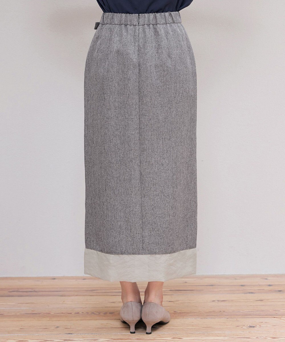 Tiaclasse 【洗える】メランジヘリンボーンツイードスカート 