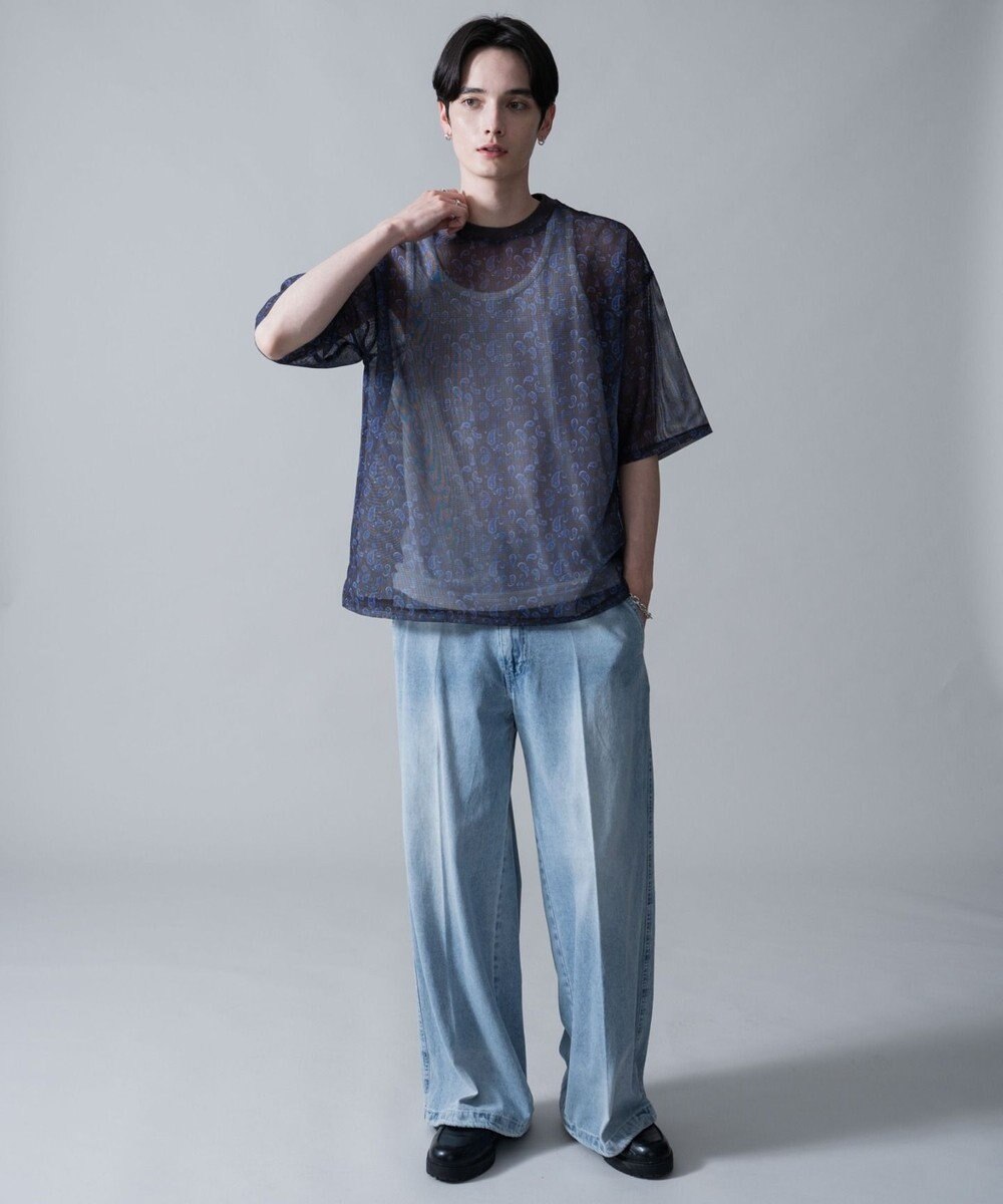 WEGO 【2点SET】メッシュパターンアンサンブルPOシャツ（SS） 