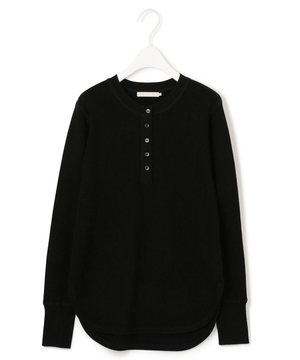 ICB 【洗える】 エクストラファインメリノ ヘンリーネックプルオーバー 