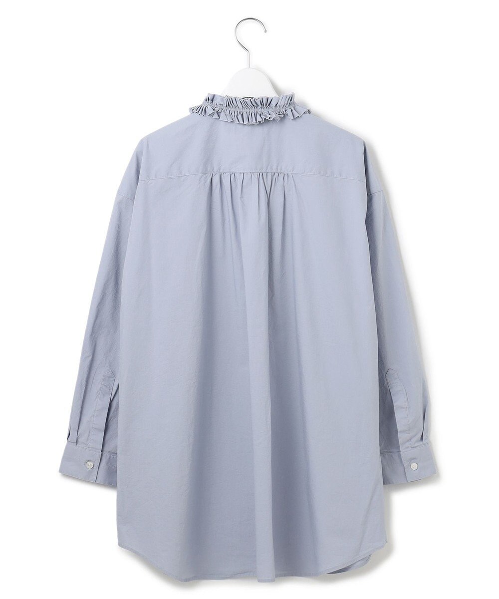 J.PRESS YORK STREET 【WOMEN】ワンウォッシュタイプライター フリルレイブラウス 