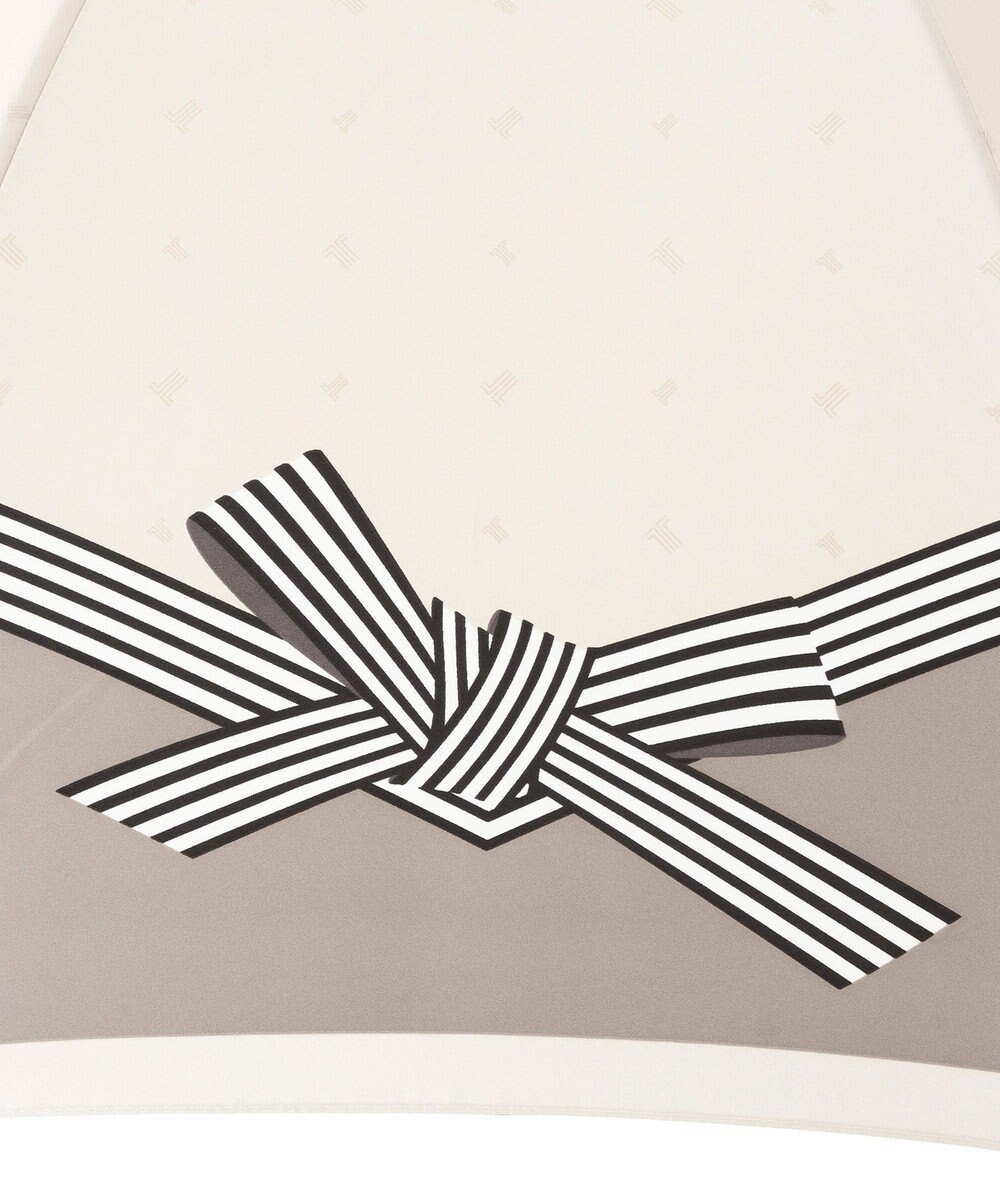 MOONBAT 【耐風】LANVIN en Bleu 長傘 サテンプリントリボン 