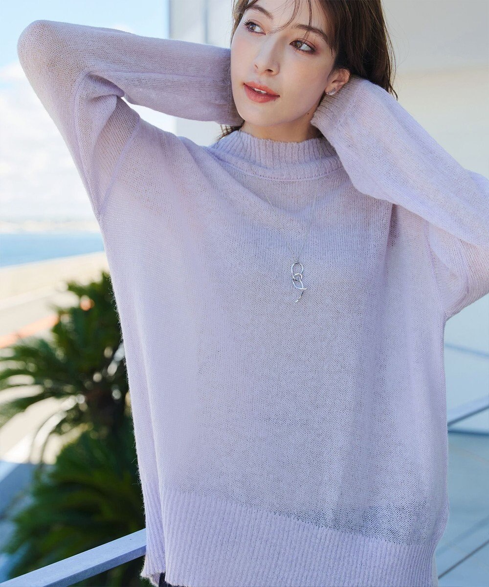 Tiaclasse 【洗える】シアープルオーバーニット 