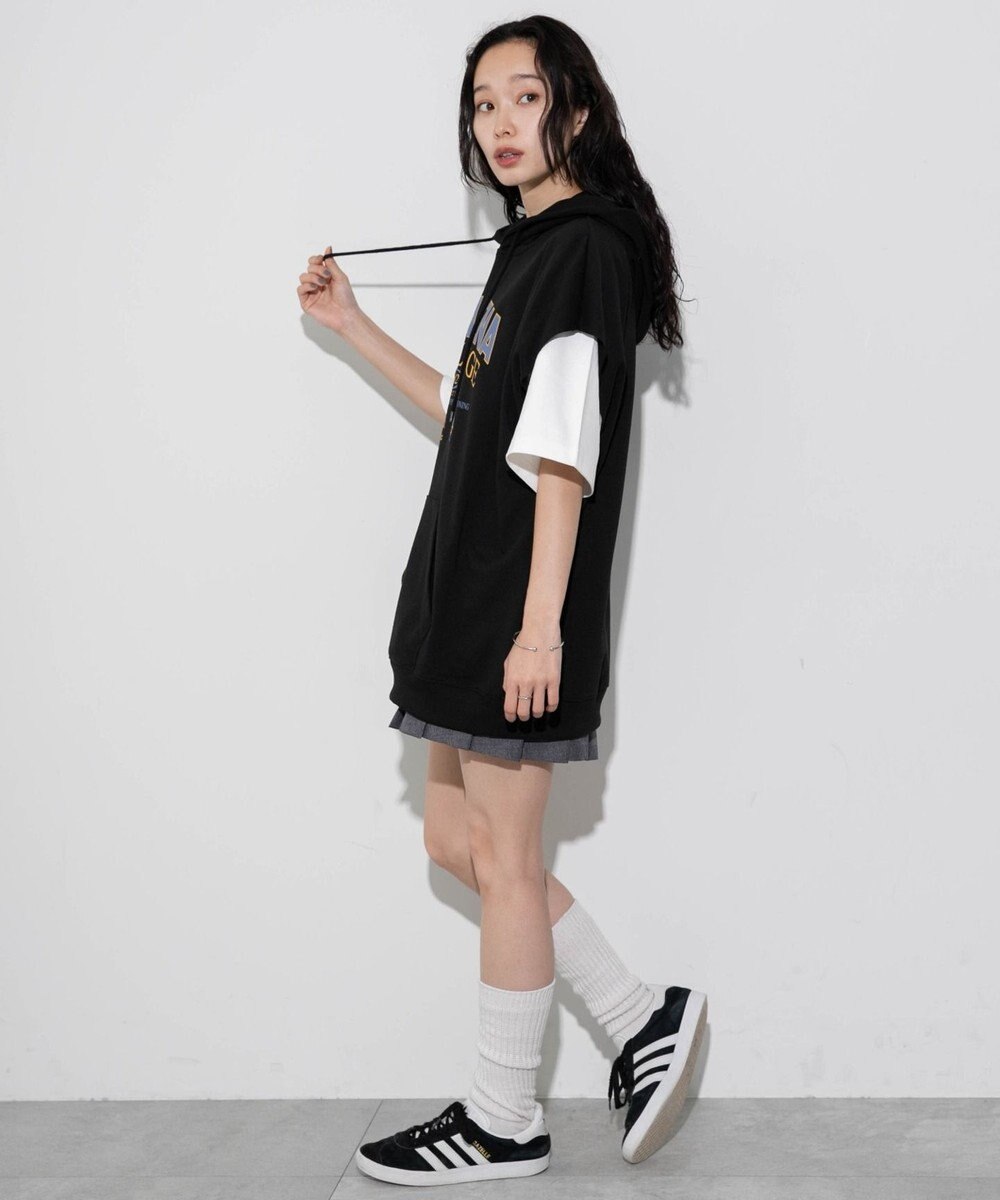 WEGO 【ユニセックス着用ITEM/手洗い可】ロゴノースリーブパーカー 