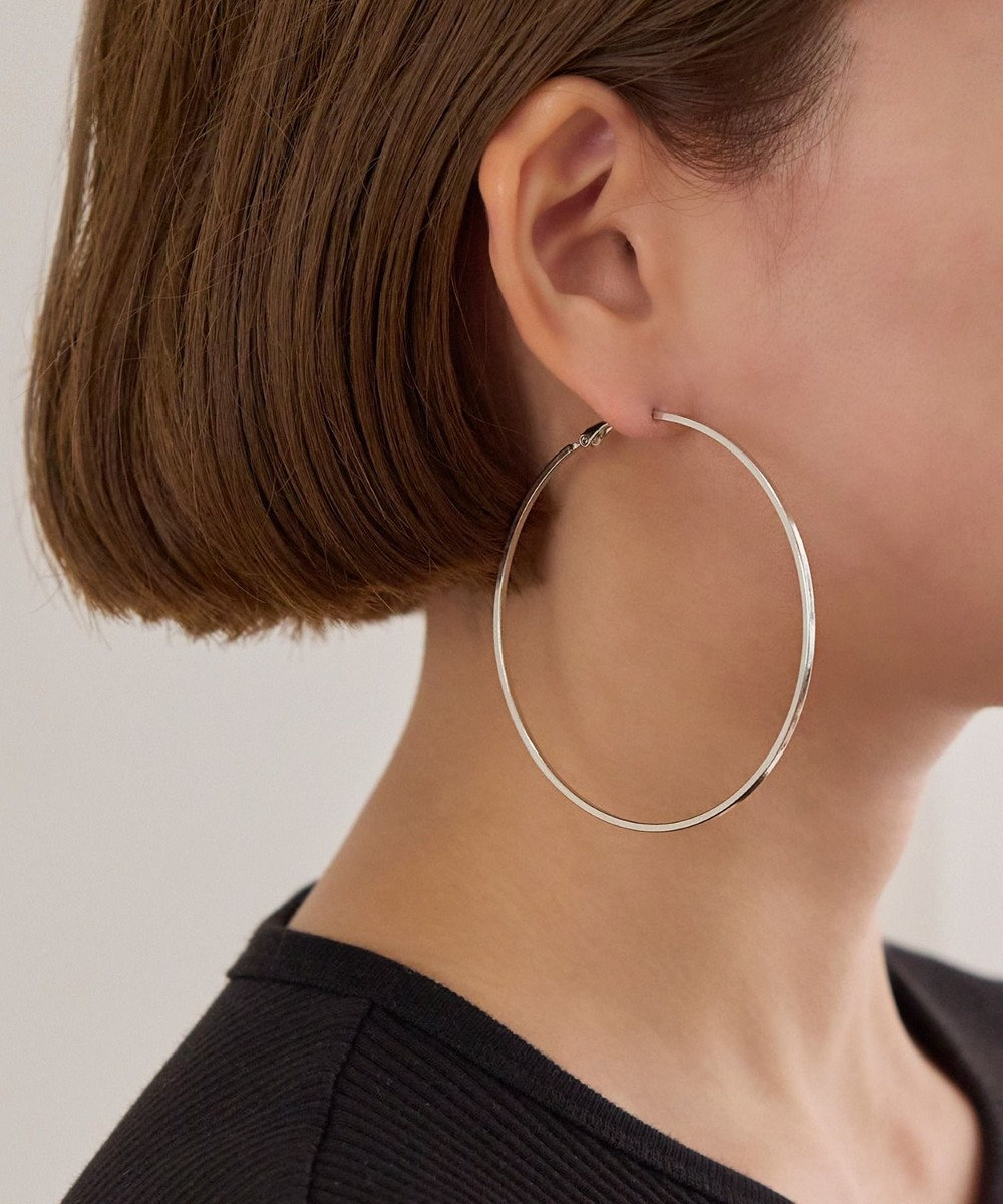 Phoebe ビッグサークルフープピアス  シルバー 