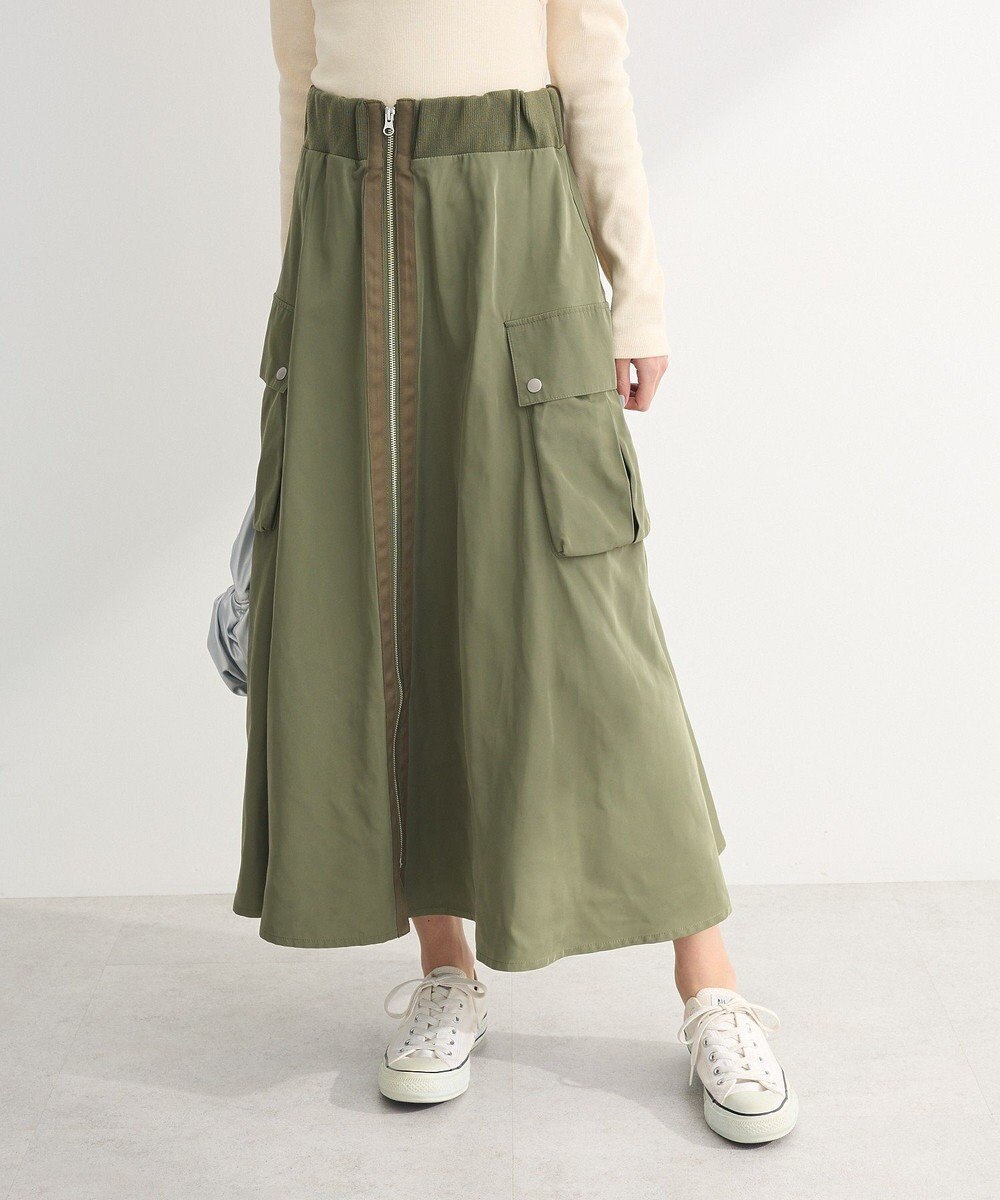 Green Parks ・ＳＵＧＡＲ　ＳＰＯＯＮ　ミリタリーフレアスカート 