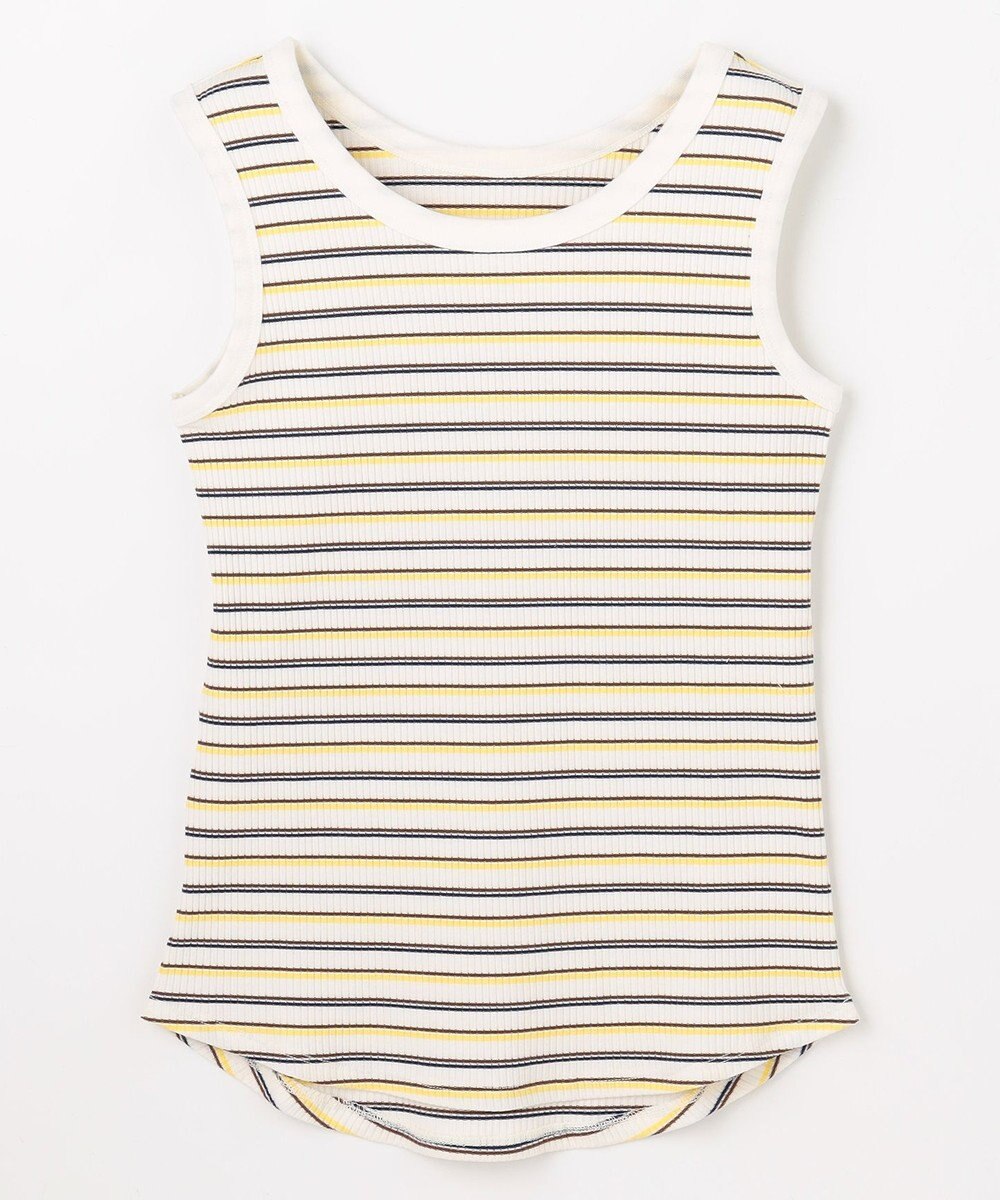 ANY テレコラウンドヘムタンクトップ 