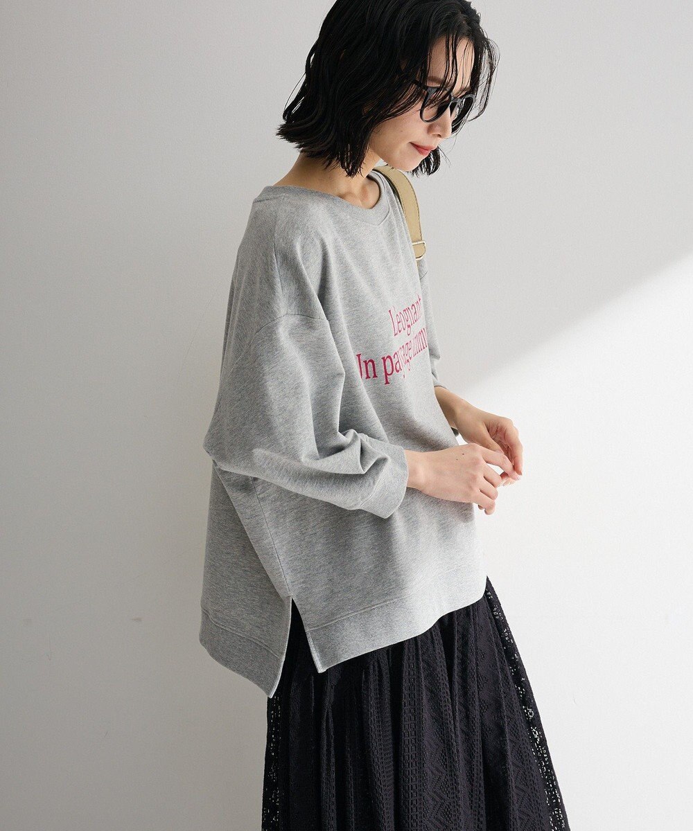 Green Parks 七分袖ロゴ裏毛プルオーバー 