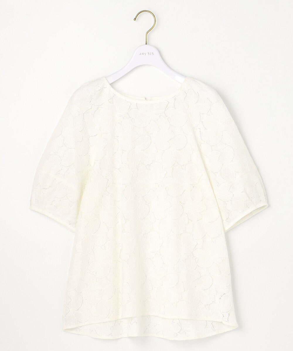 ANY SIS S 【洗える】ラグランレースＴ ブラウス 