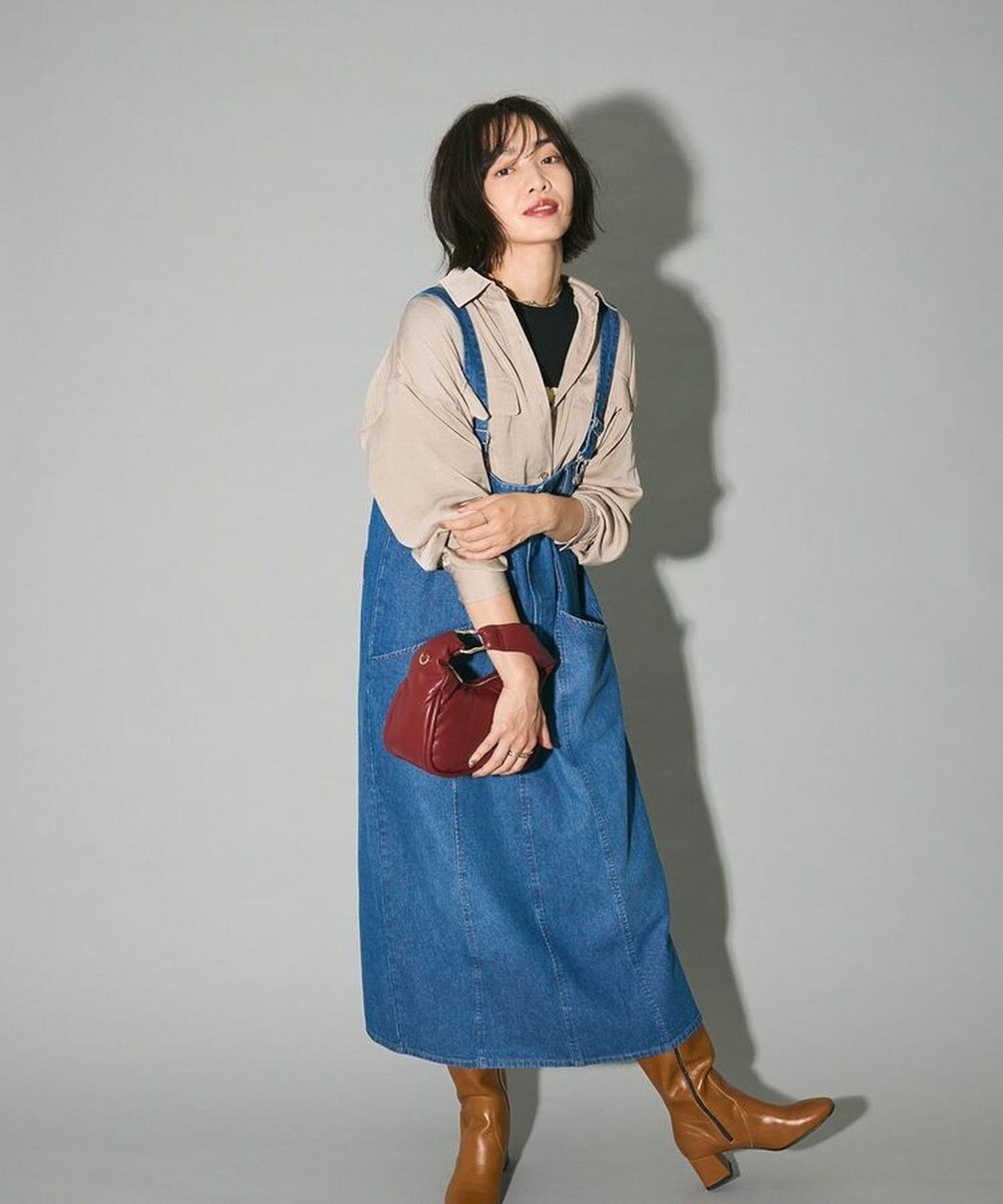 Green Parks ・ＳＵＧＡＲ　ＳＰＯＯＮ　サテンオーバーシャツチュニック 