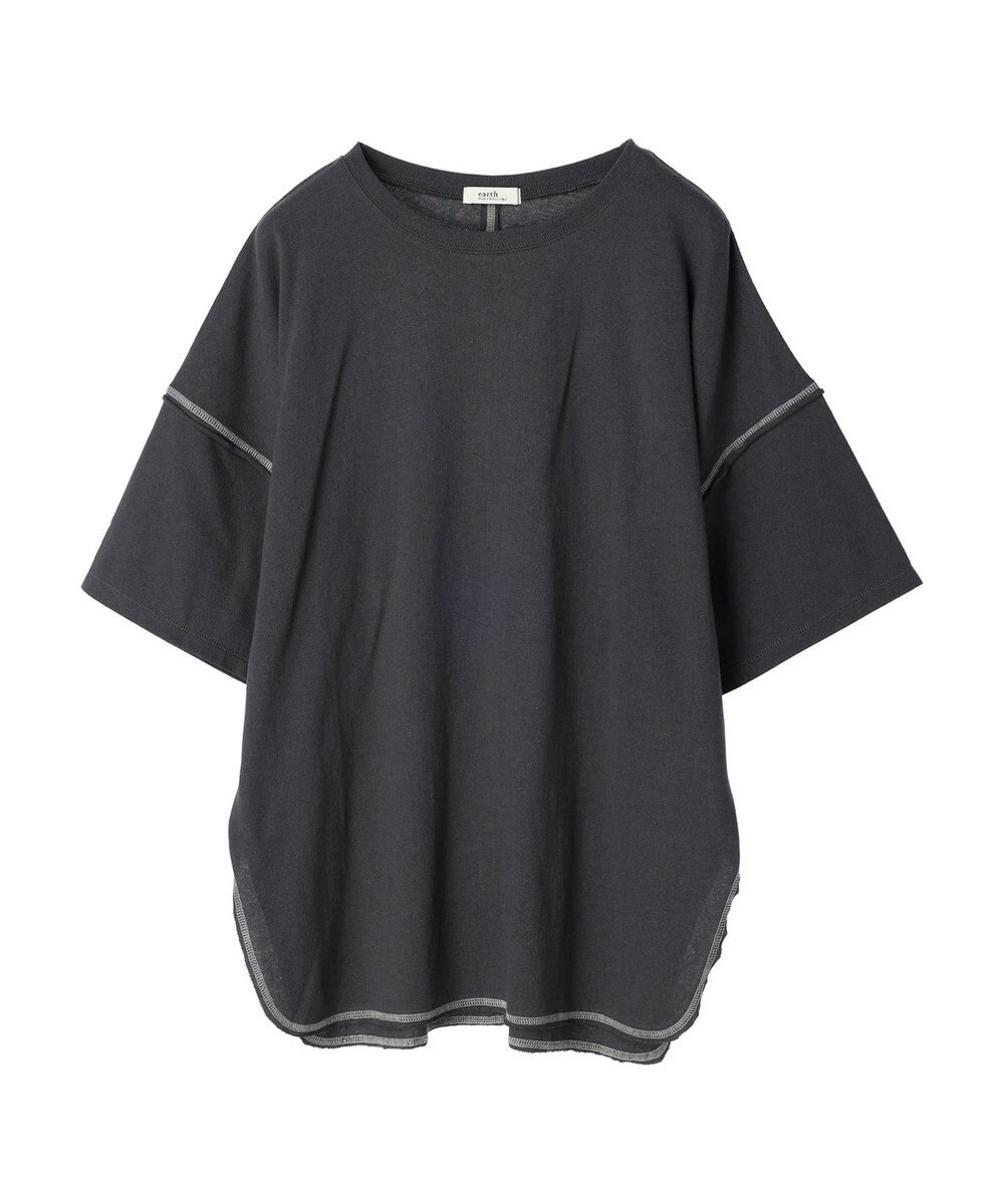 earth music&ecology 配色ステッチチュニックＴ 