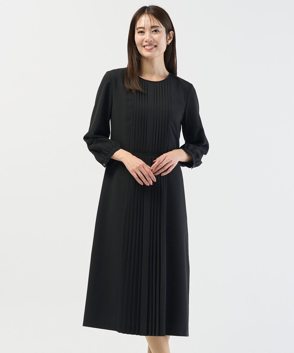 J.PRESS LADIES ノルディス2wayジョーゼット フロントプリーツ ワンピース 