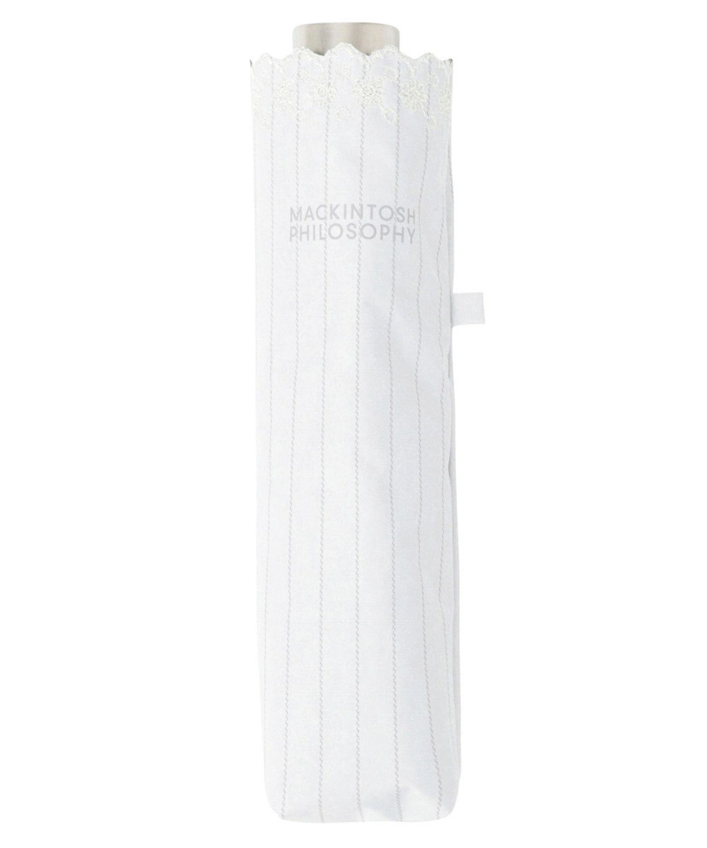 MOONBAT 【軽量】マッキントッシュ フィロソフィー 晴雨兼用日傘 折りたたみ傘 ストライプ／遮光 遮熱 UV 