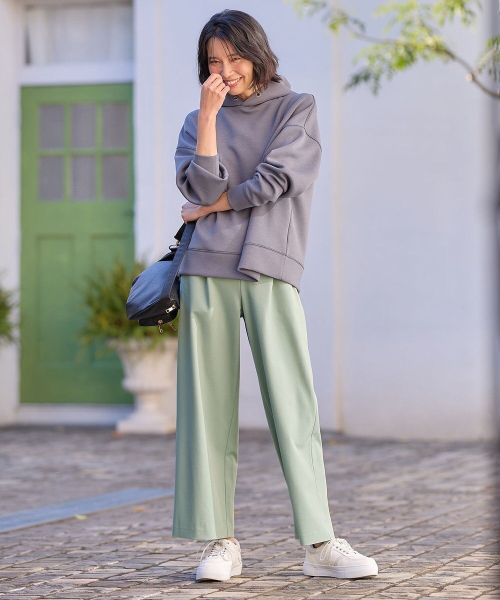 ANY 【ウエストゴム/ストレッチ/セットアップ可】イージィケアストレッチワイドパンツ 