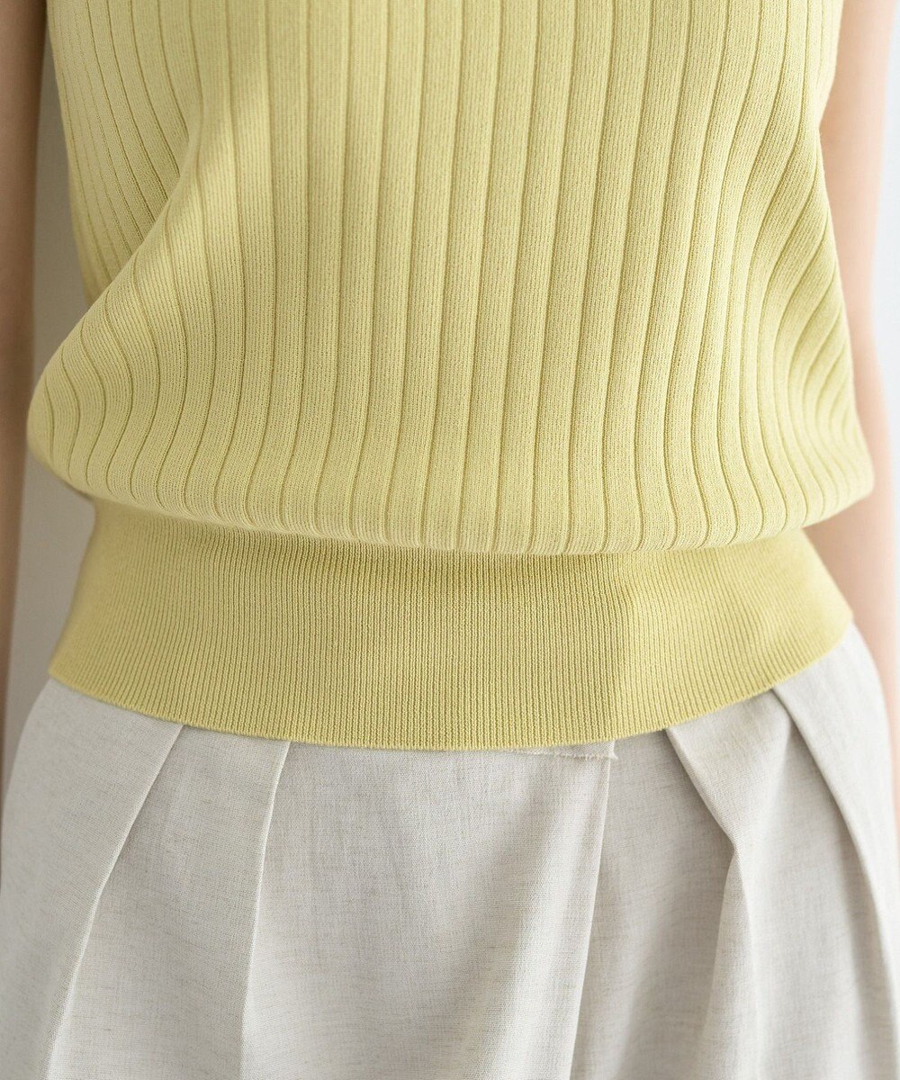 YECCA VECCA 【マシンウォッシャブル】ノースリーブリブニット 