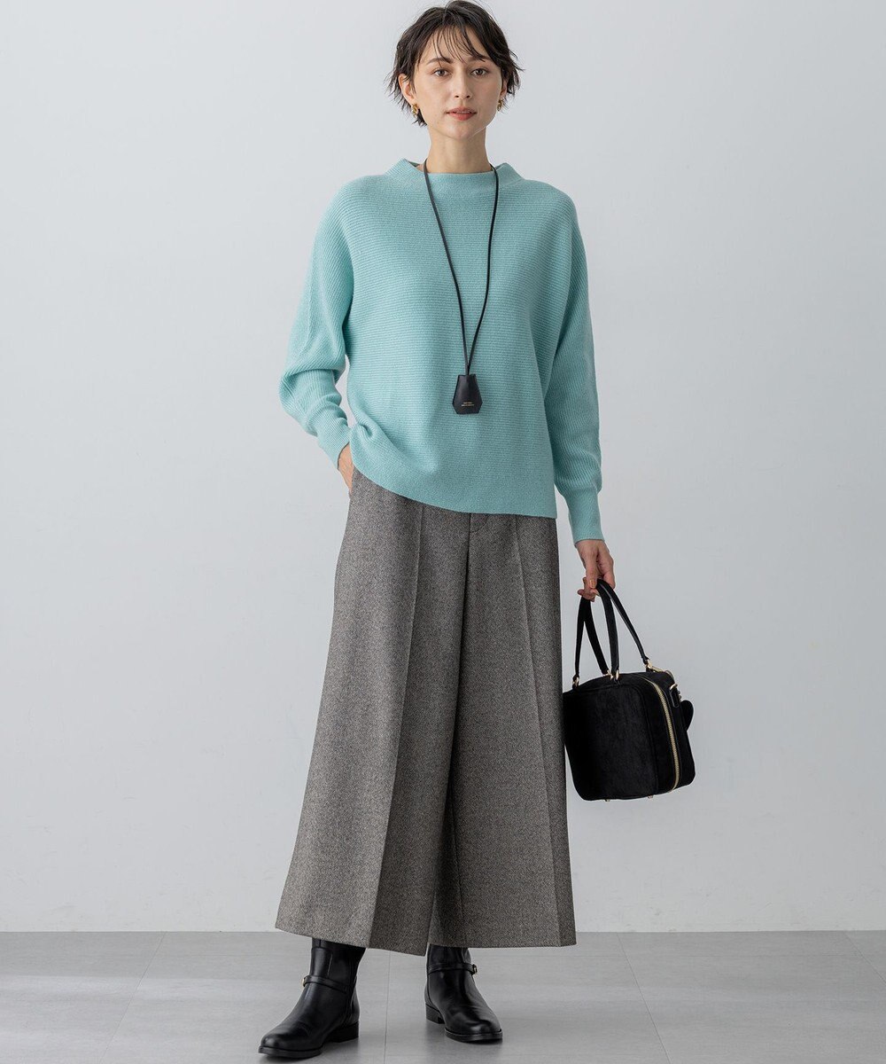 23区 【洗える】ウールカシミヤラメ ドルマンスリーブ ニット 