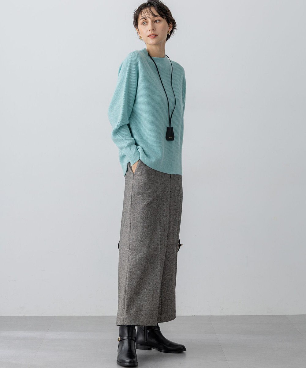 23区 【洗える】ウールカシミヤラメ ドルマンスリーブ ニット 