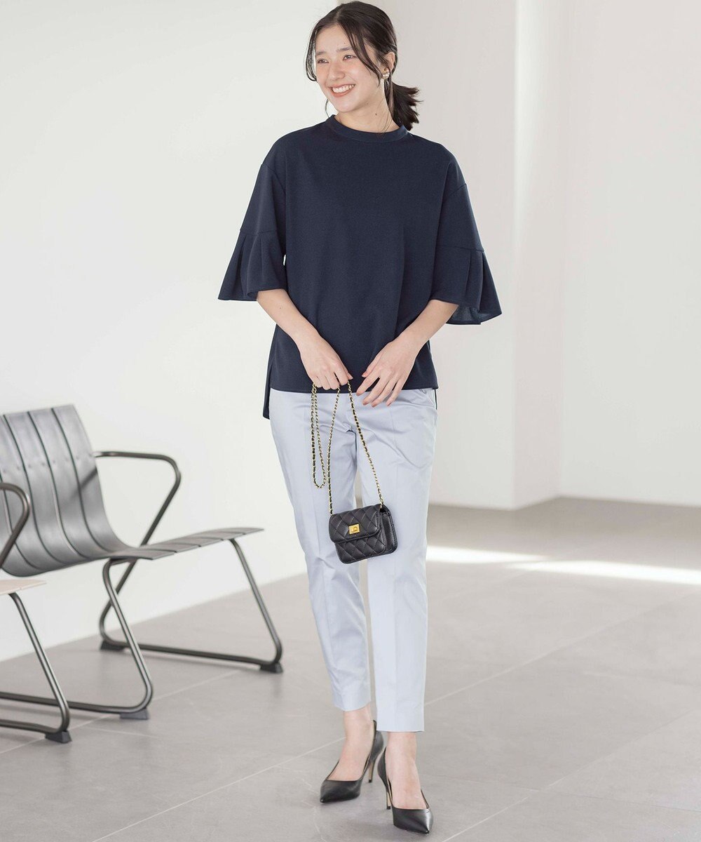 組曲 【UVケア・接触冷感】ライトアムンゼンジャージー袖フレア トップス 