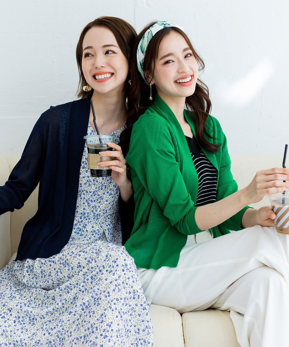 Tiaclasse 【洗える】大人華やかなノースリーブ花柄ワンピース 