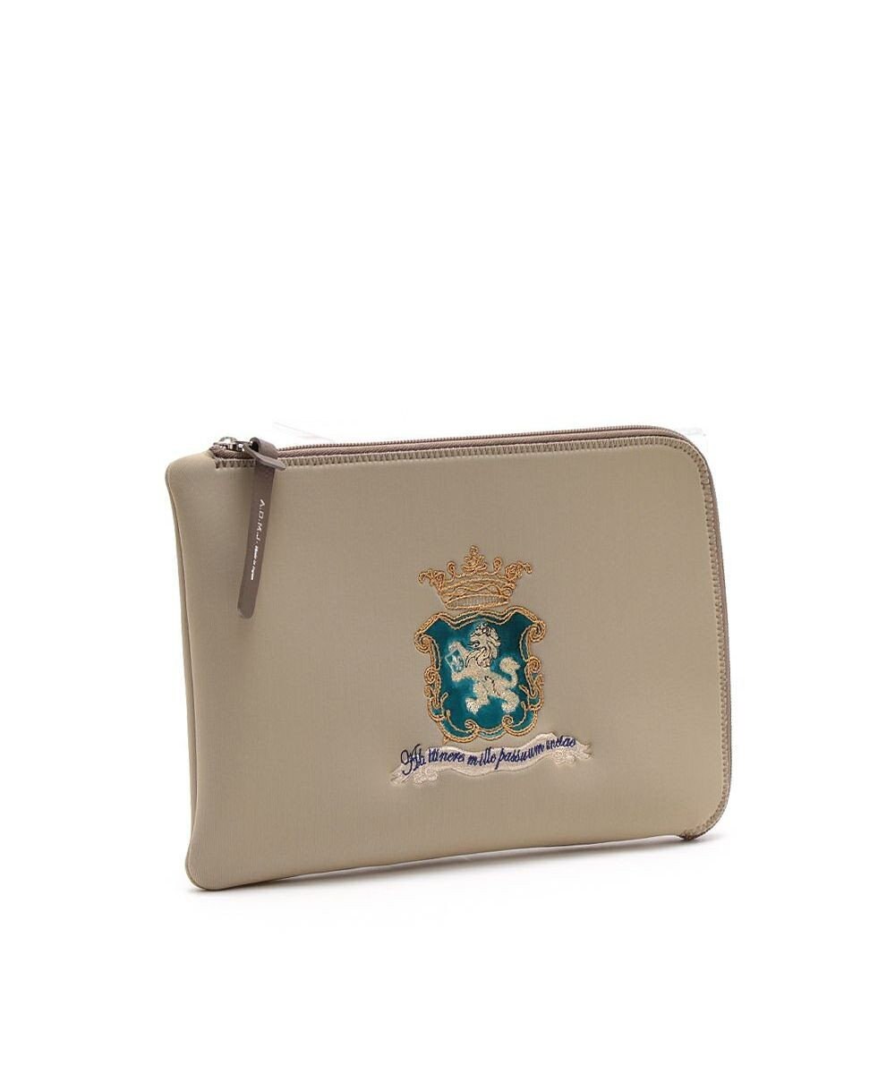 A.D.M.J. 【魔法の様に軽い】マジックライト/スパニッシュファブリックエンブレム刺しゅうフラットポーチ2セット(L/LL) 