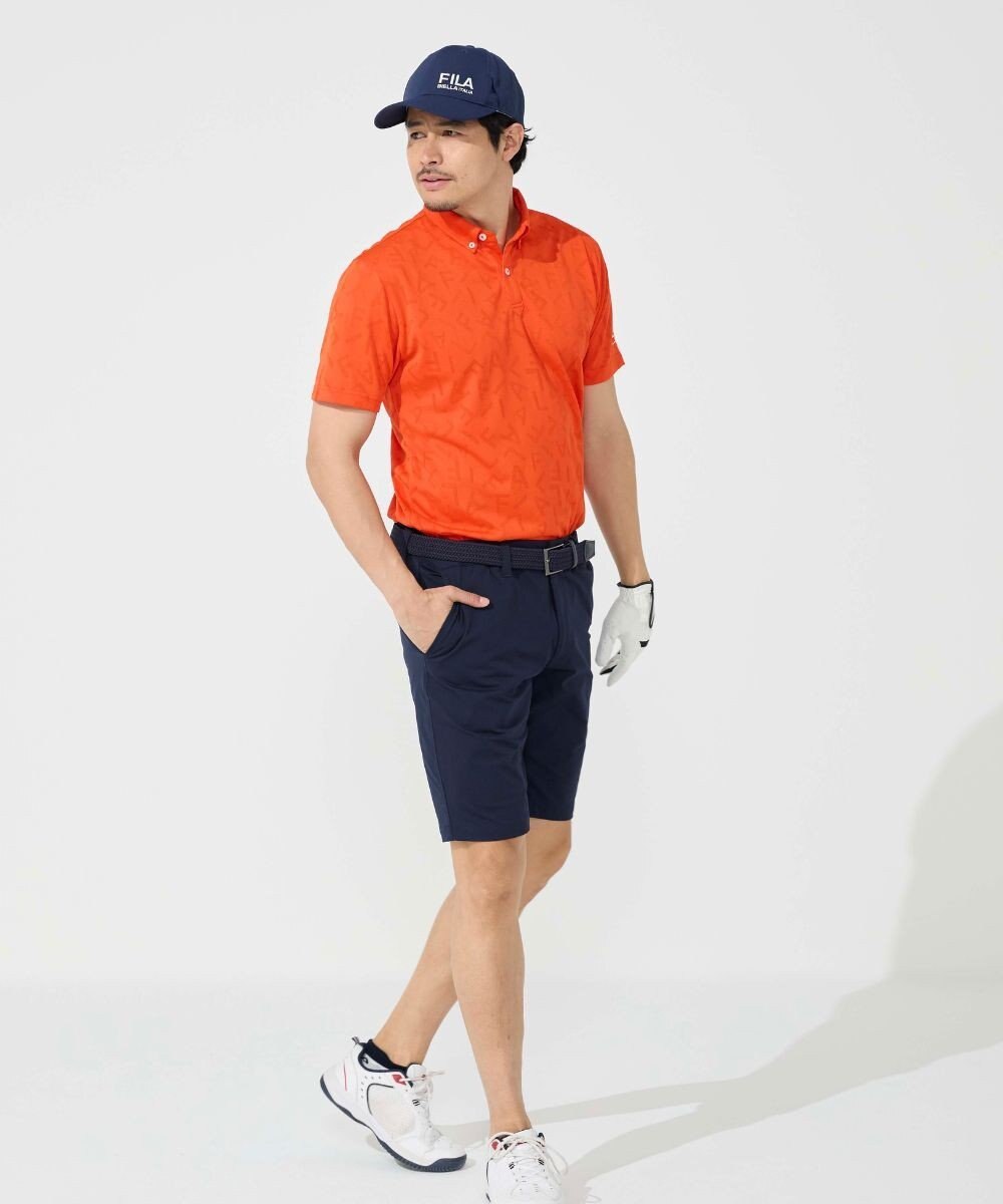 FILA GOLF／marie claire 【FILA GOLF】メッシュ加工ロゴ半袖ポロシャツ 