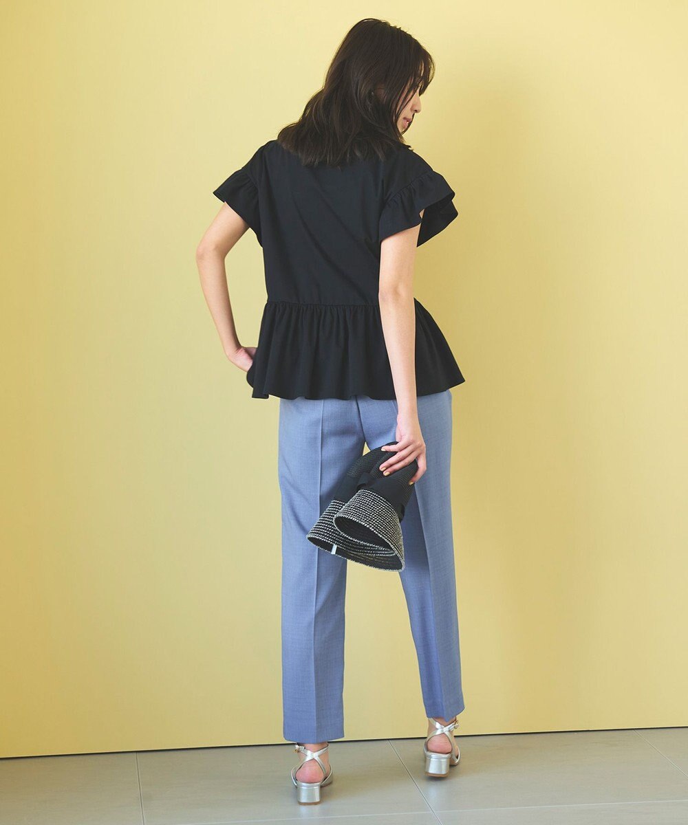 Feroux 【UVケア】フリルスリーブペプラム カットソー 