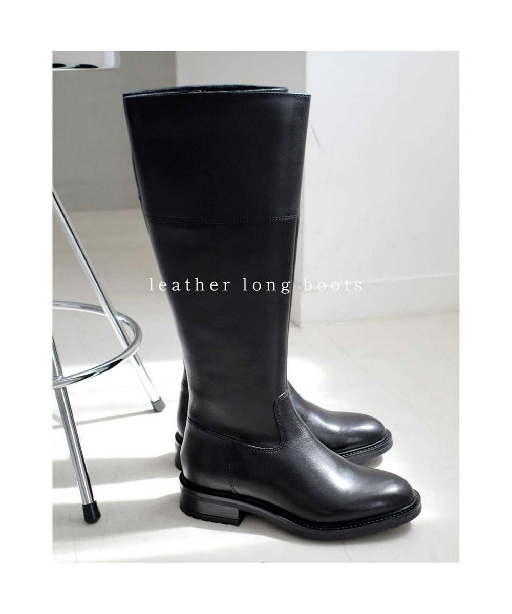 Pointer 本革ベーシック 裏起毛 ロングブーツ 