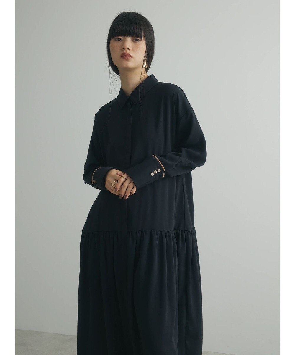 Green Parks armonia．配色シャツワンピース 