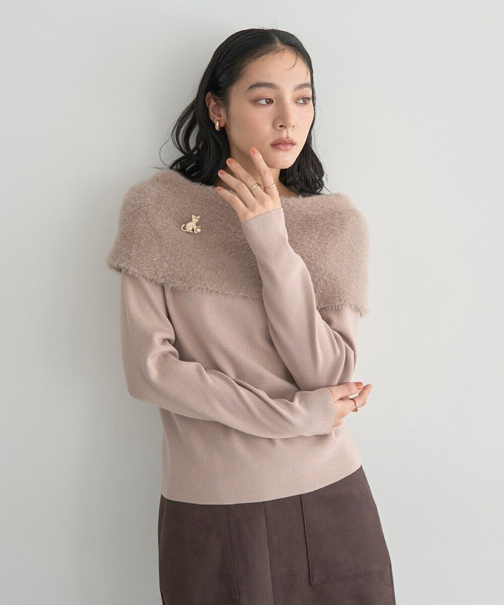 YECCA VECCA キャットパールブローチ 