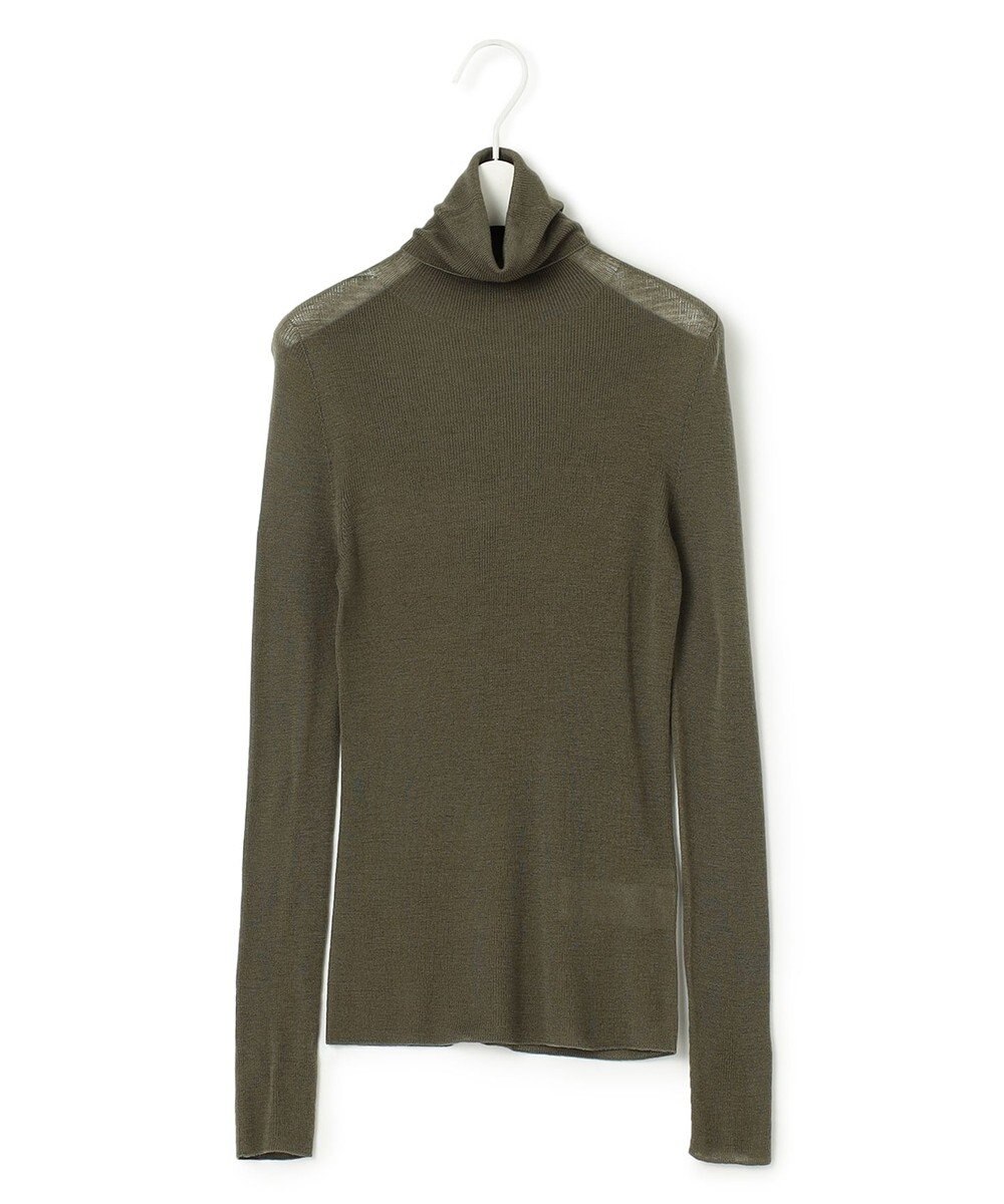 ICB 【洗える】シアーウール タートルニット 