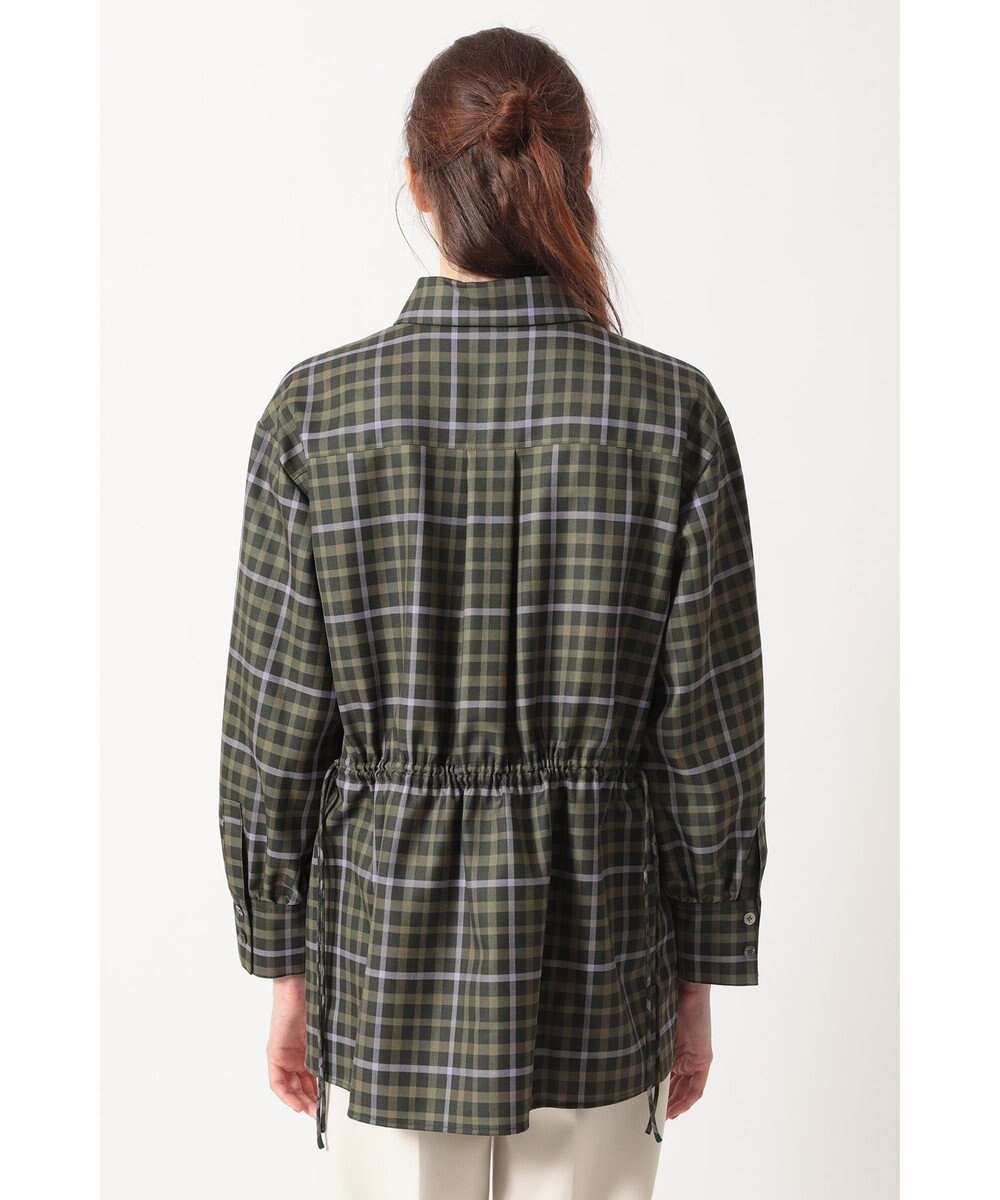 DAKS チェック ドローストリングオーバーシャツ 