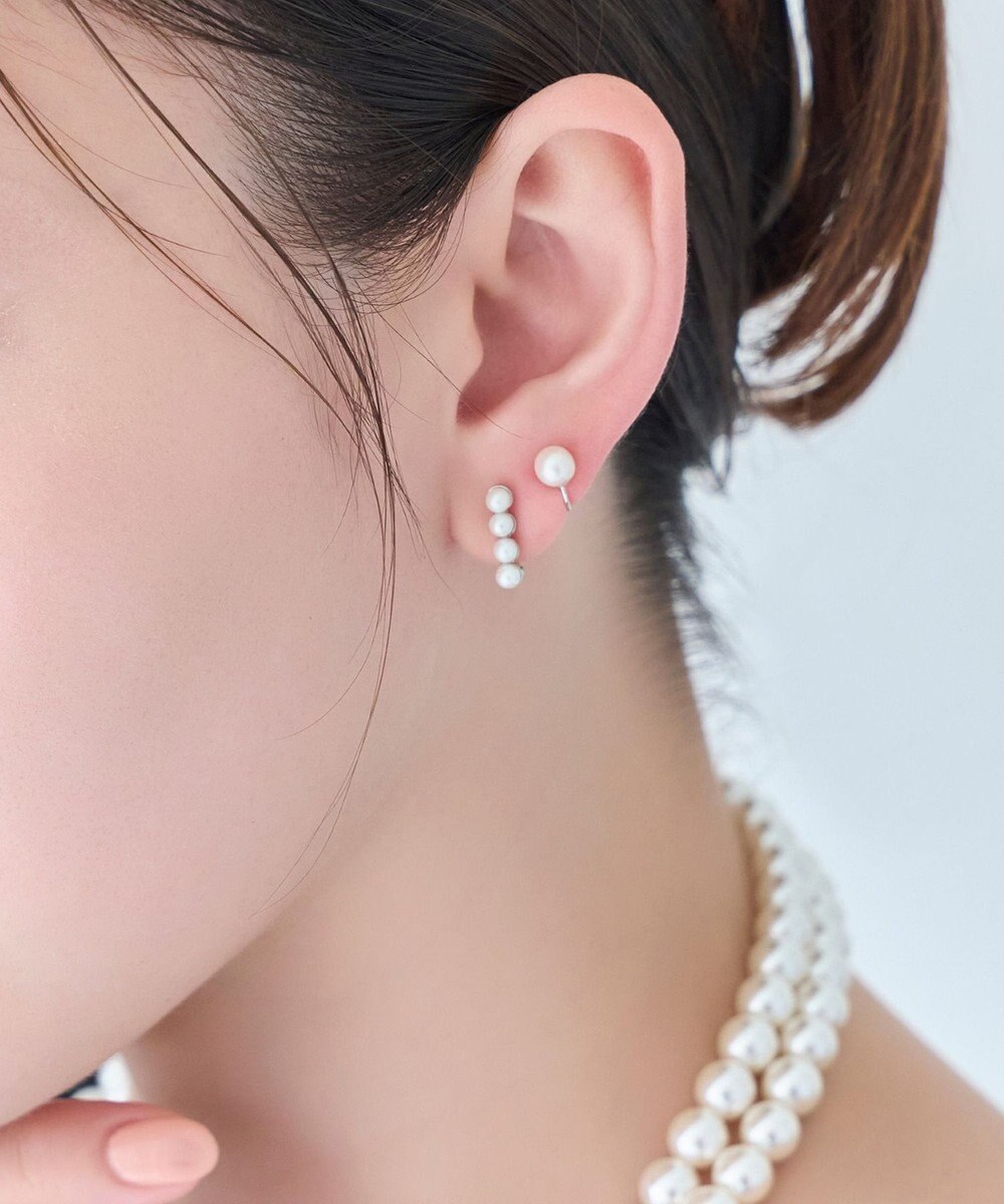 Phoebe 【金属アレルギー対応】2setラインパールイヤーカフ　シルバー/ニッケルフリー 