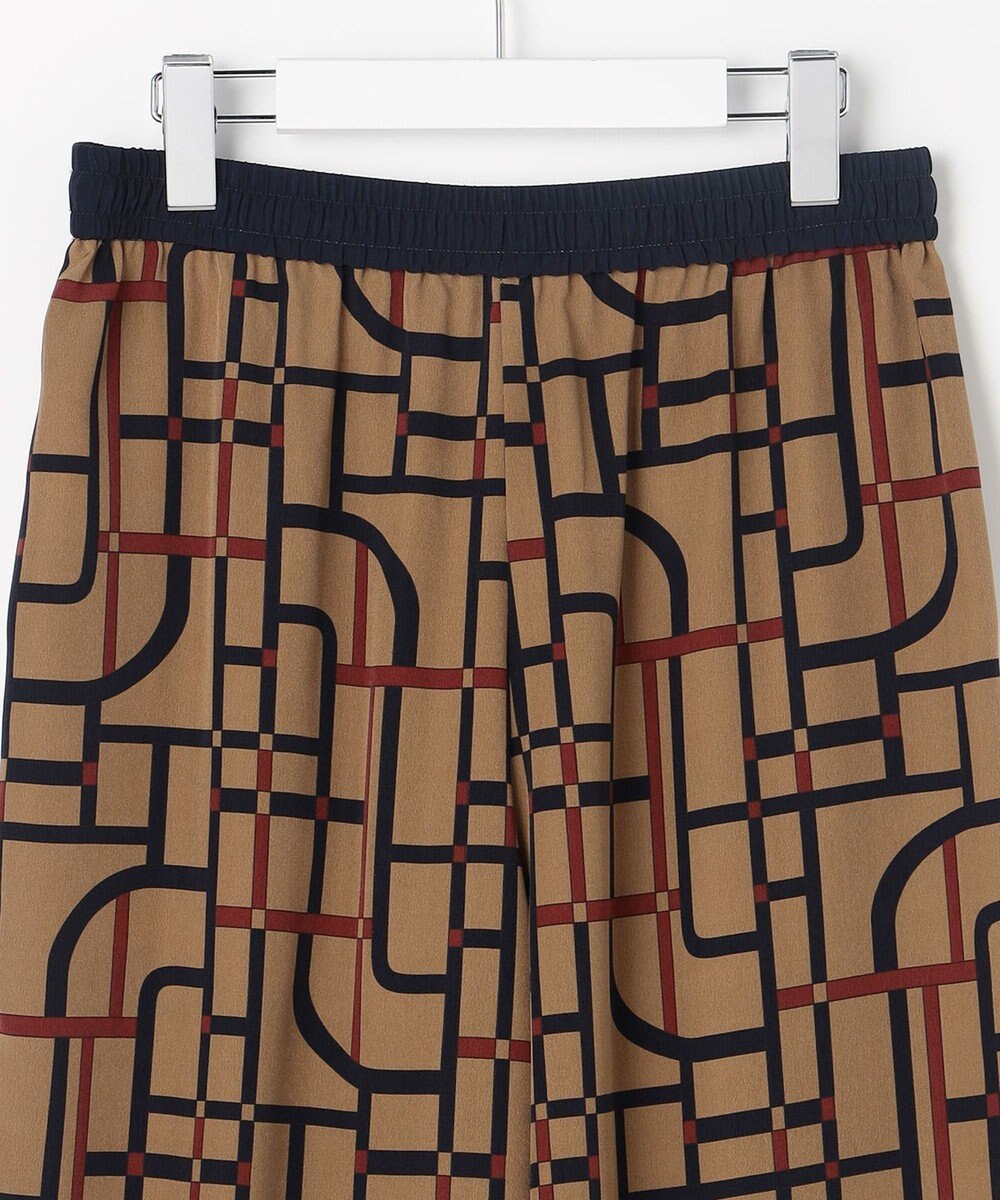 自由区 L 【17号サイズまで展開・カタログ掲載】ジオメトリックレトロプリント パンツ 