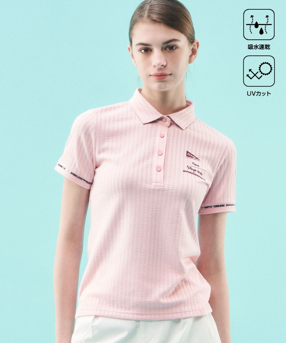 23区GOLF 【WOMEN】【吸水速乾/UVカット】サッカーポロシャツ 