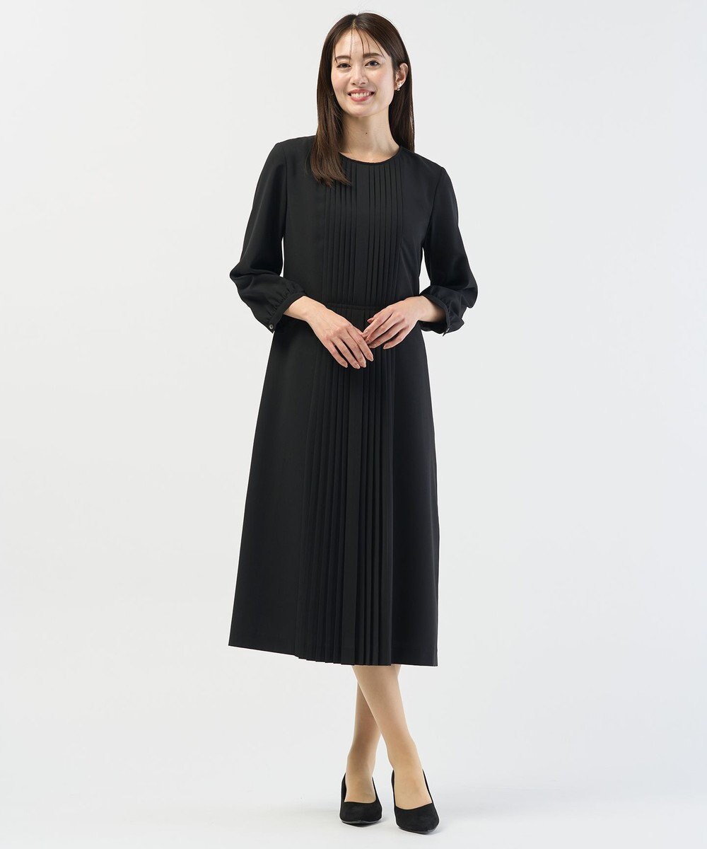 J.PRESS LADIES ノルディス2wayジョーゼット フロントプリーツ ワンピース 