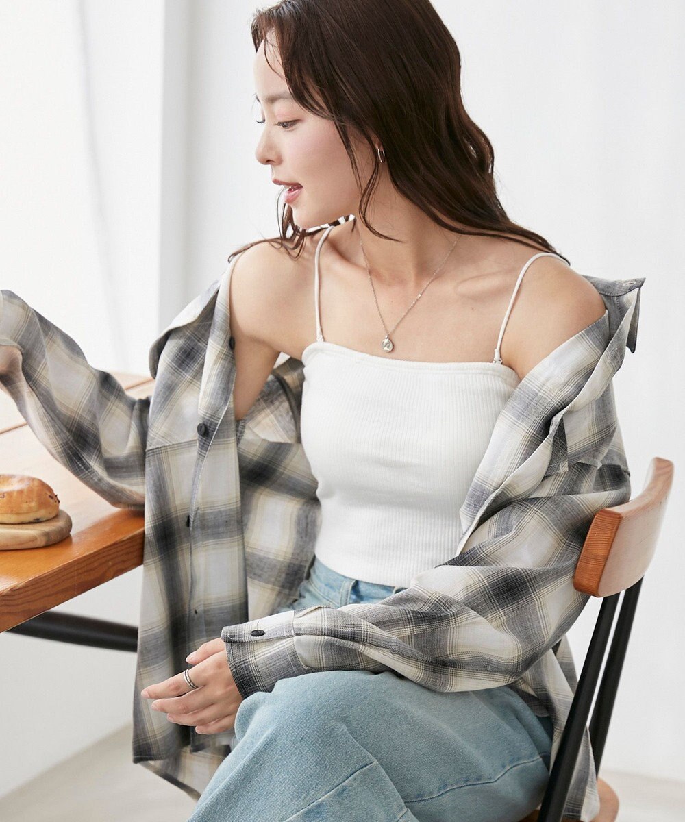 WEGO 【カップ付きインナー/SMサイズ展開】なちゅ盛れカップインショートキャミ 