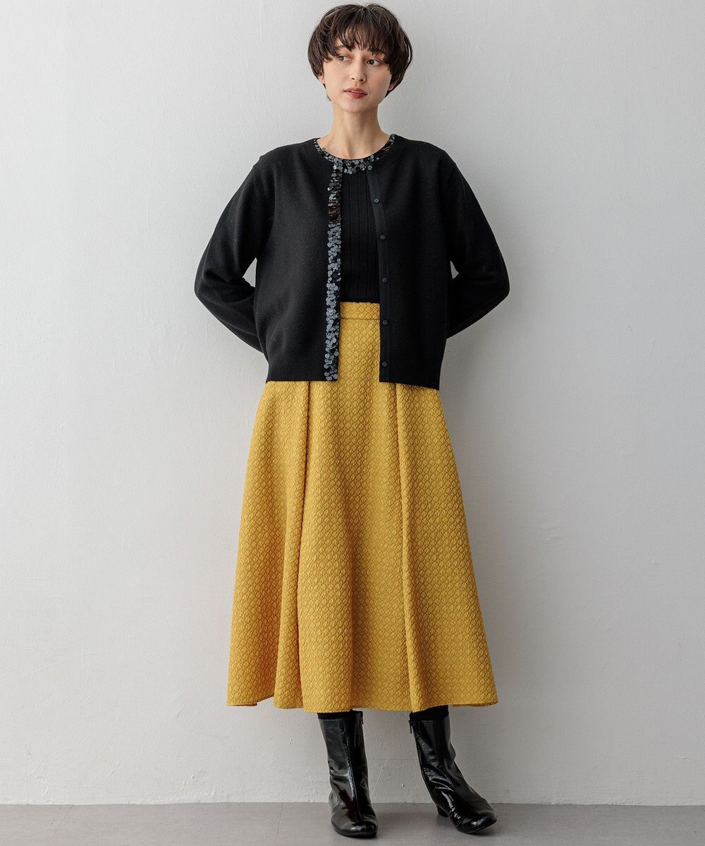 23区 L スパンコールニット カーディガン 