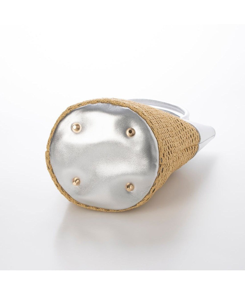 UNBILLION ペルケ perche / エステルメッシュ・牛革丸手2wayバケツバッグ 