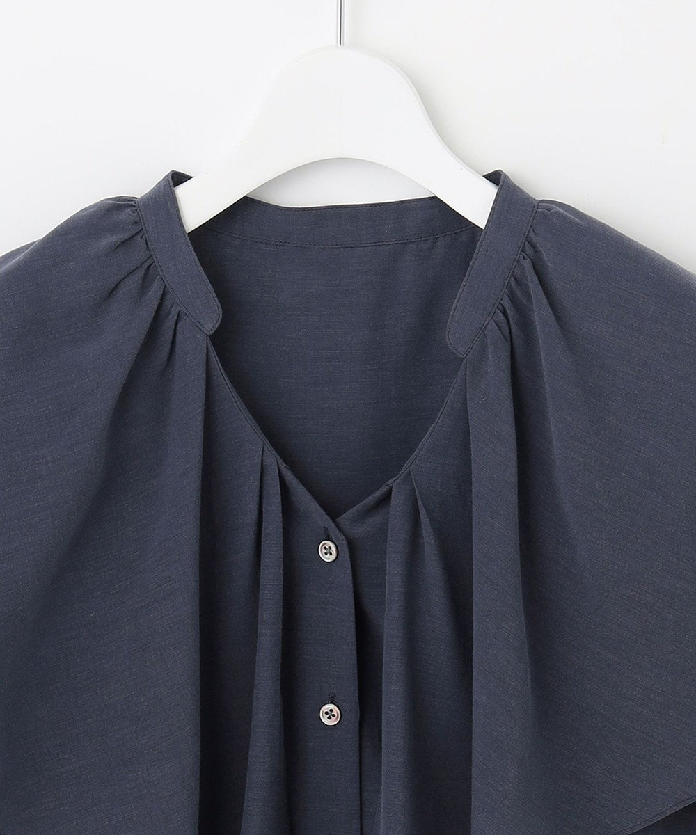 自由区 【洗える・XSサイズあり】キュプラコットンブロード ブラウス 