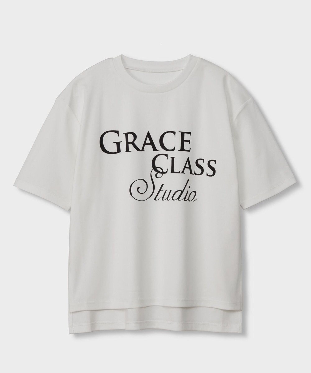 GRACE CONTINENTAL レタードシルケットTシャツ 