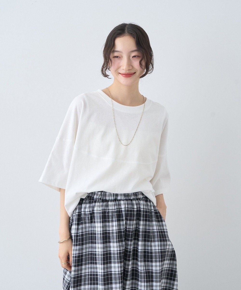 earth music&ecology ドルマンバックプリントＴｅｅ 