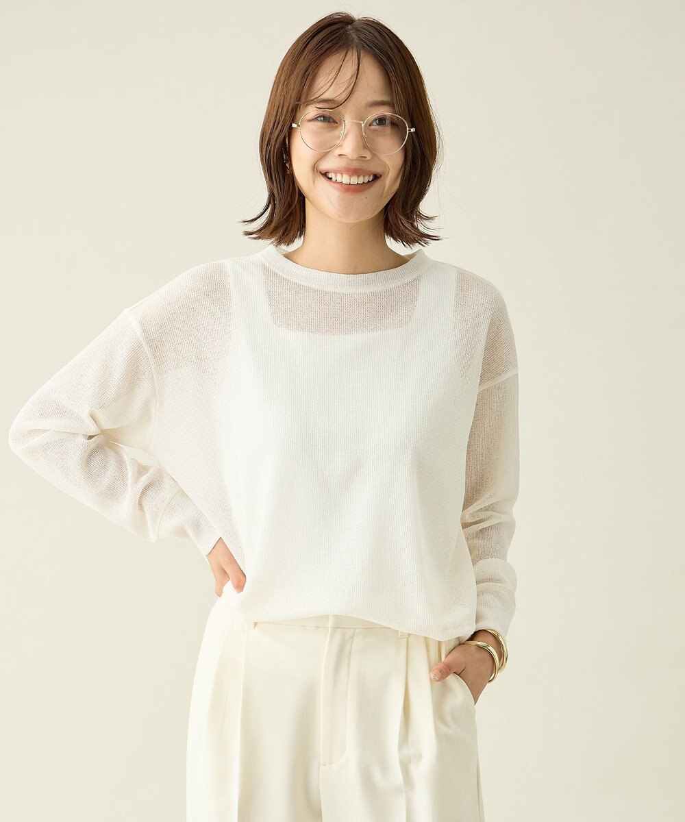 ANY L シアーワッフルロングスリーブTシャツ 