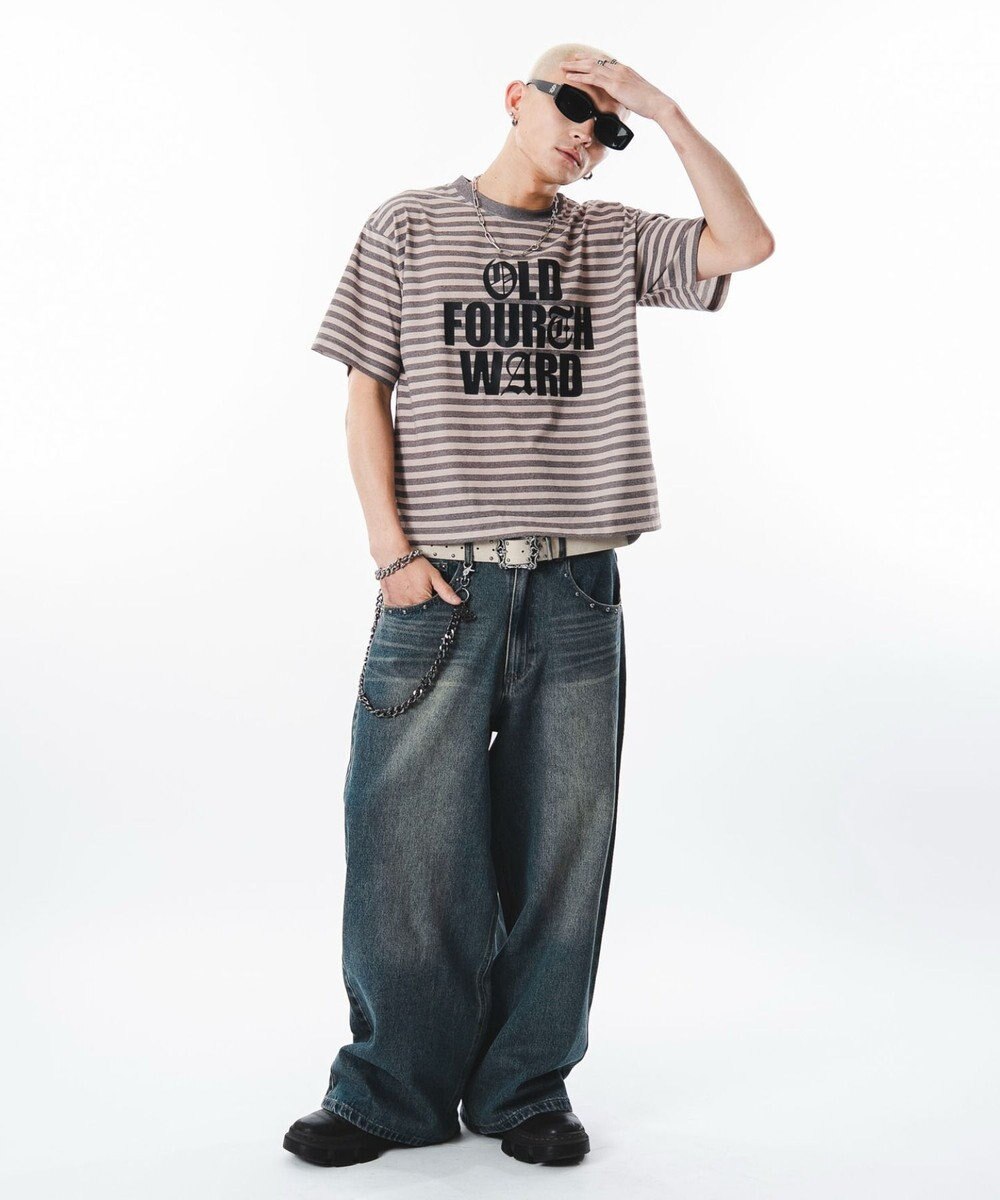 WEGO 【ユニセックス着用ITEM】ボーダ－グラフィックT（SS） 