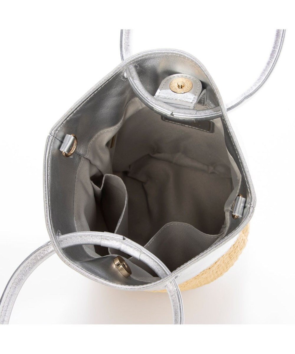 UNBILLION ペルケ perche / エステルメッシュ・牛革丸手2wayバケツバッグ 