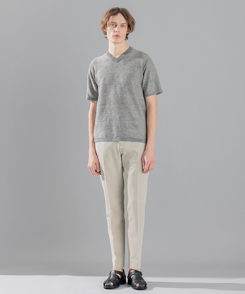 JOSEPH HOMME リネンヘリンボン　Vネックニット 