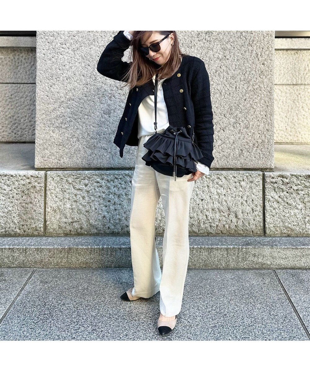 LA BAGAGERIE 【インスタグラマー chiyoさん×LA BAGAGERIE】フリルバケットバッグ 