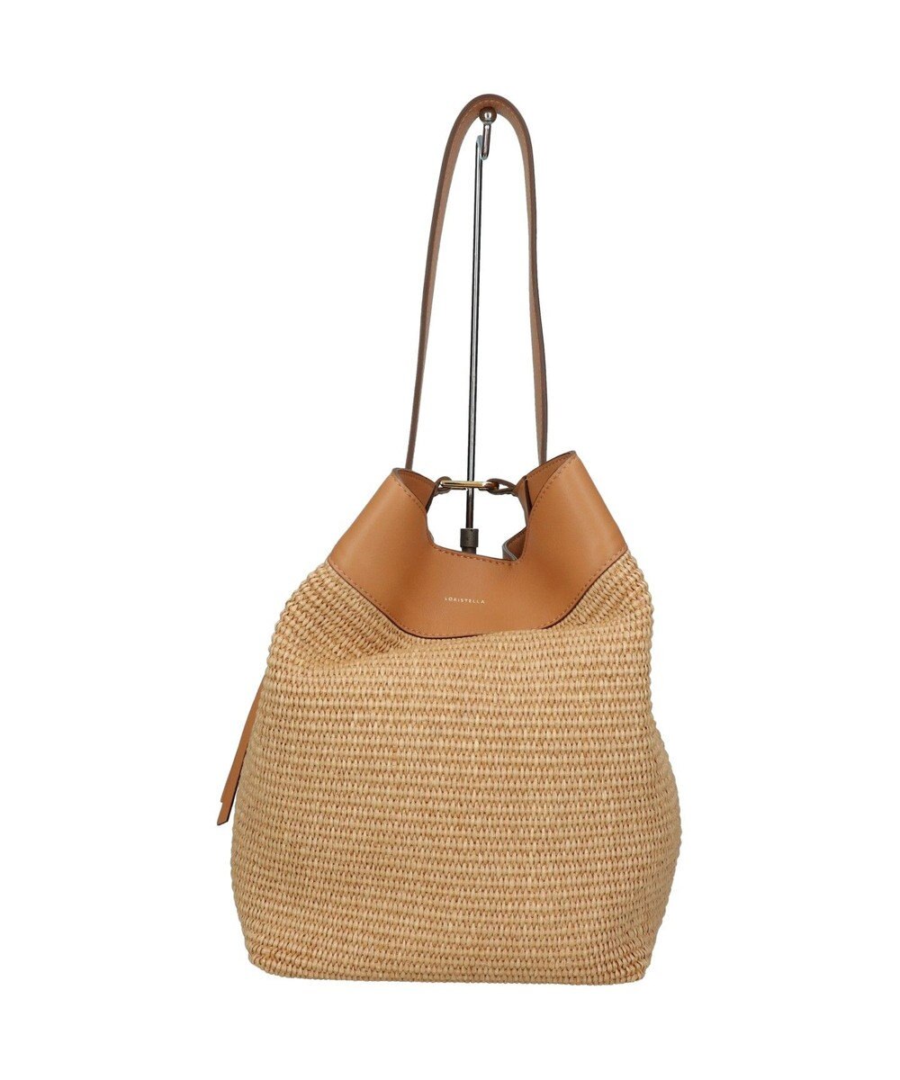 INTER-CHAUSSURES 【LORISTELLA】ワンハンドル異素材コンビネーション巾着バッグ 