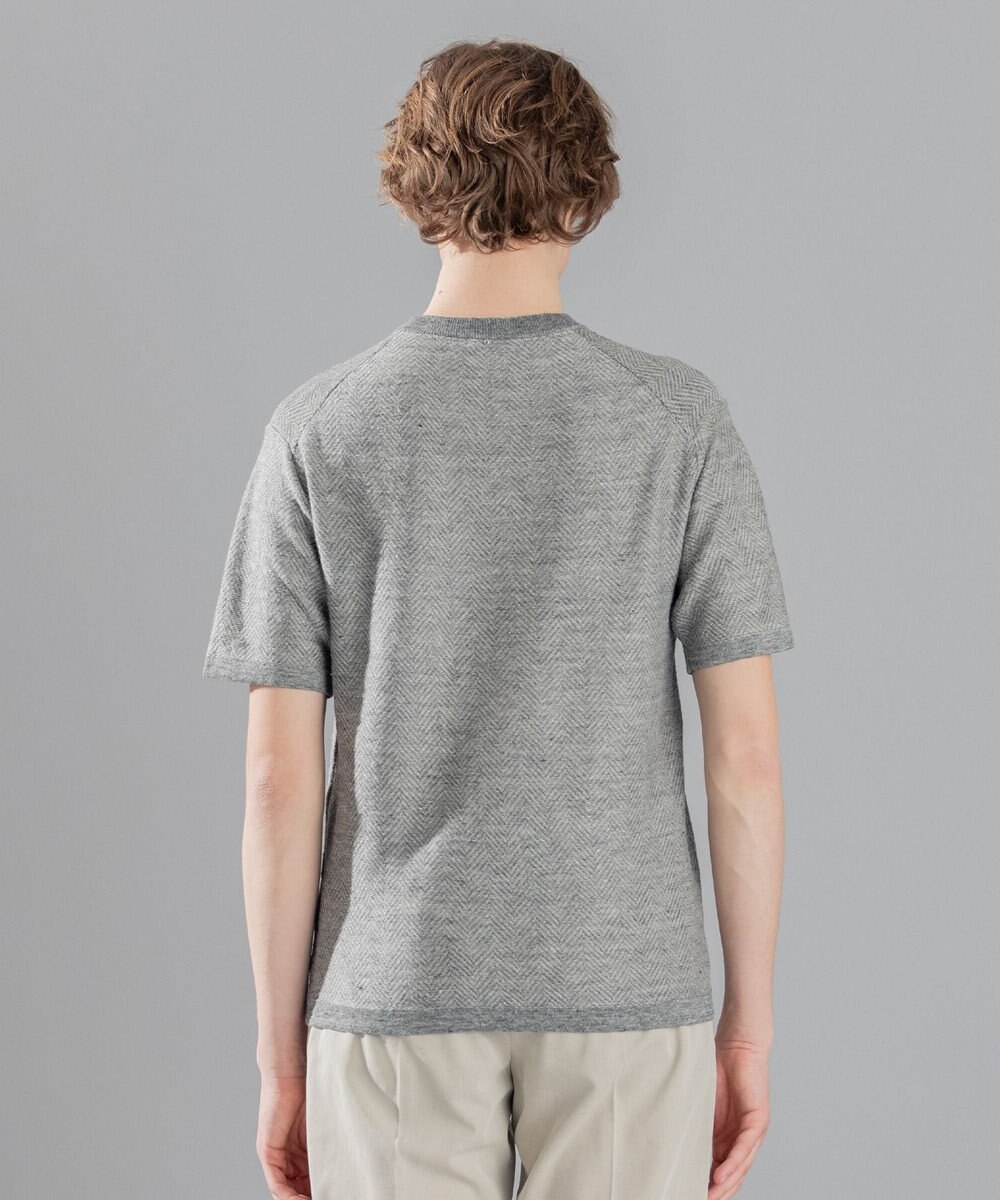 JOSEPH HOMME リネンヘリンボン　Vネックニット 