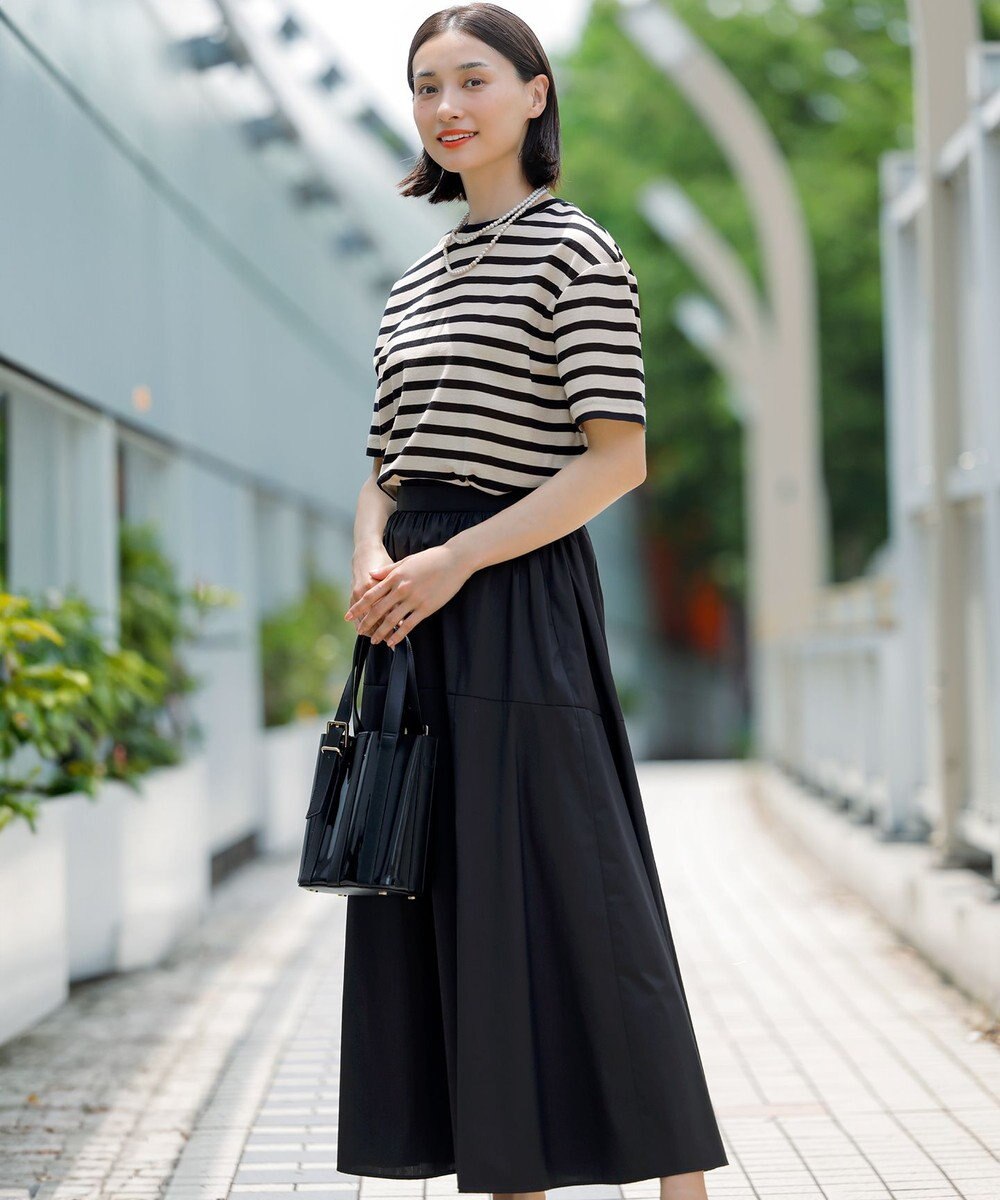 23区 【洗える】シアーフライスボーダー Tシャツ 