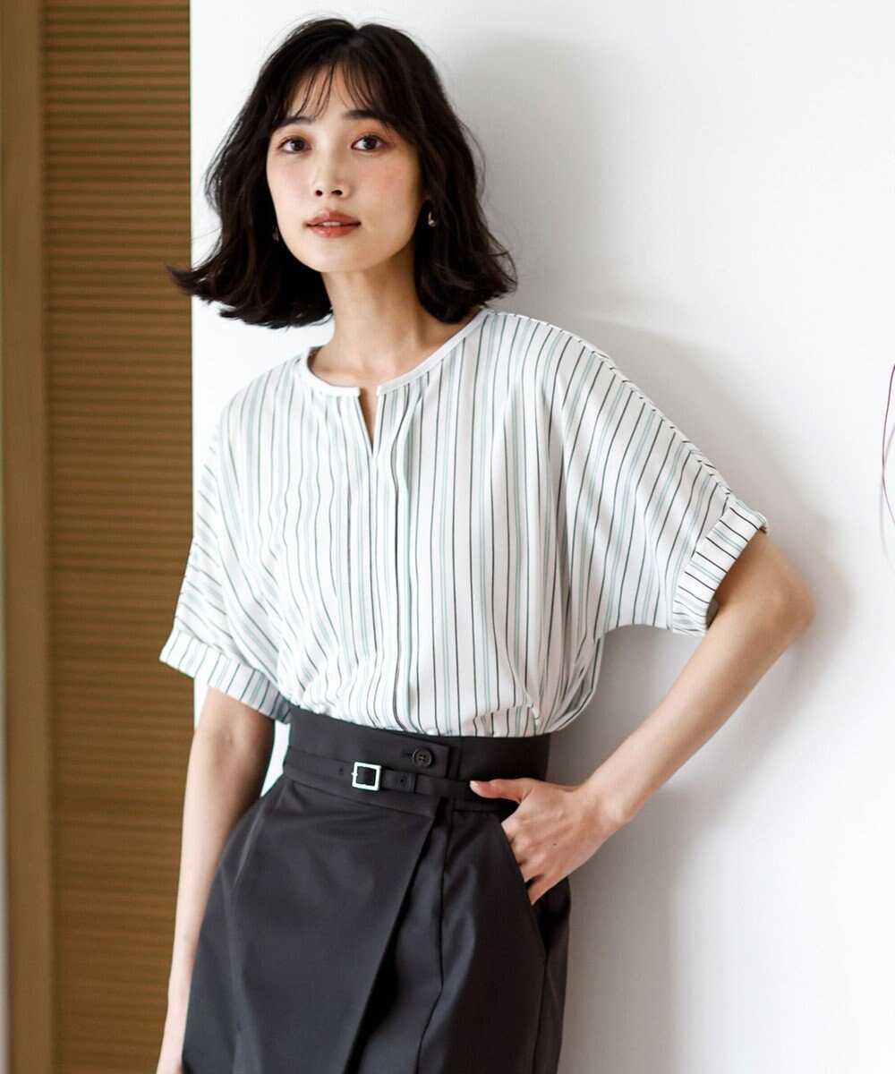 ANY SIS ジョーゼットフロントタック プルオーバー 